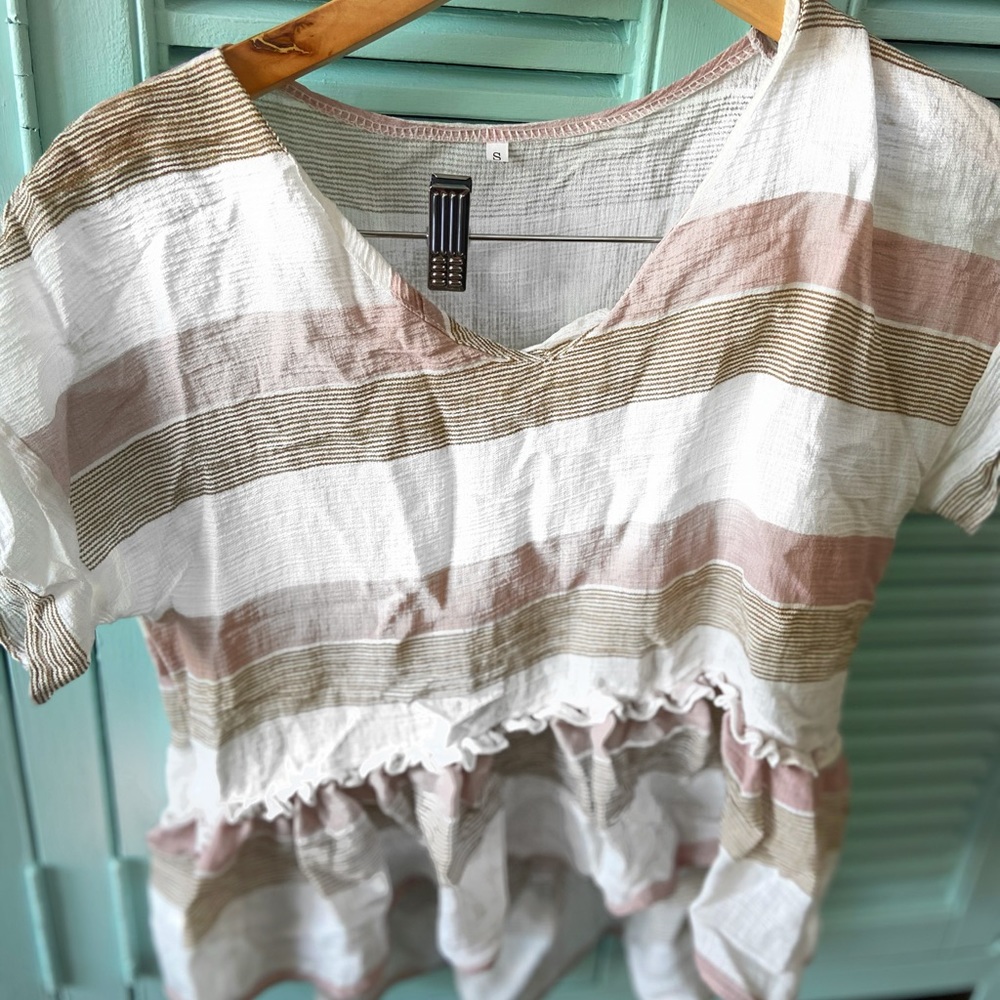 Flower peplum top